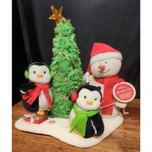 Hallmark Very Merry Trio Jingle Pals Plush Snowman Penguins Singing Dancing 2006